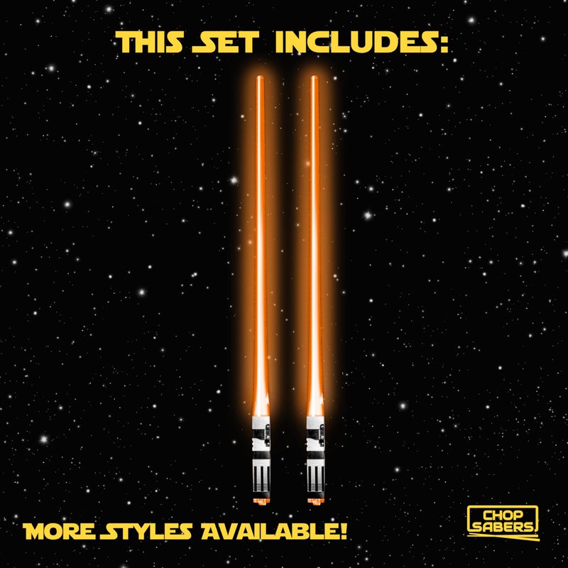 ChopSabers Chop Sabers Light Up Lightsaber Chopsticks, 1 Pair, Orange - Image 4